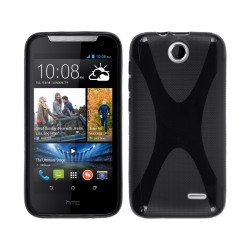 Funda Gel Tpu HTC Desire 310 Modelo X Line Color Negra
