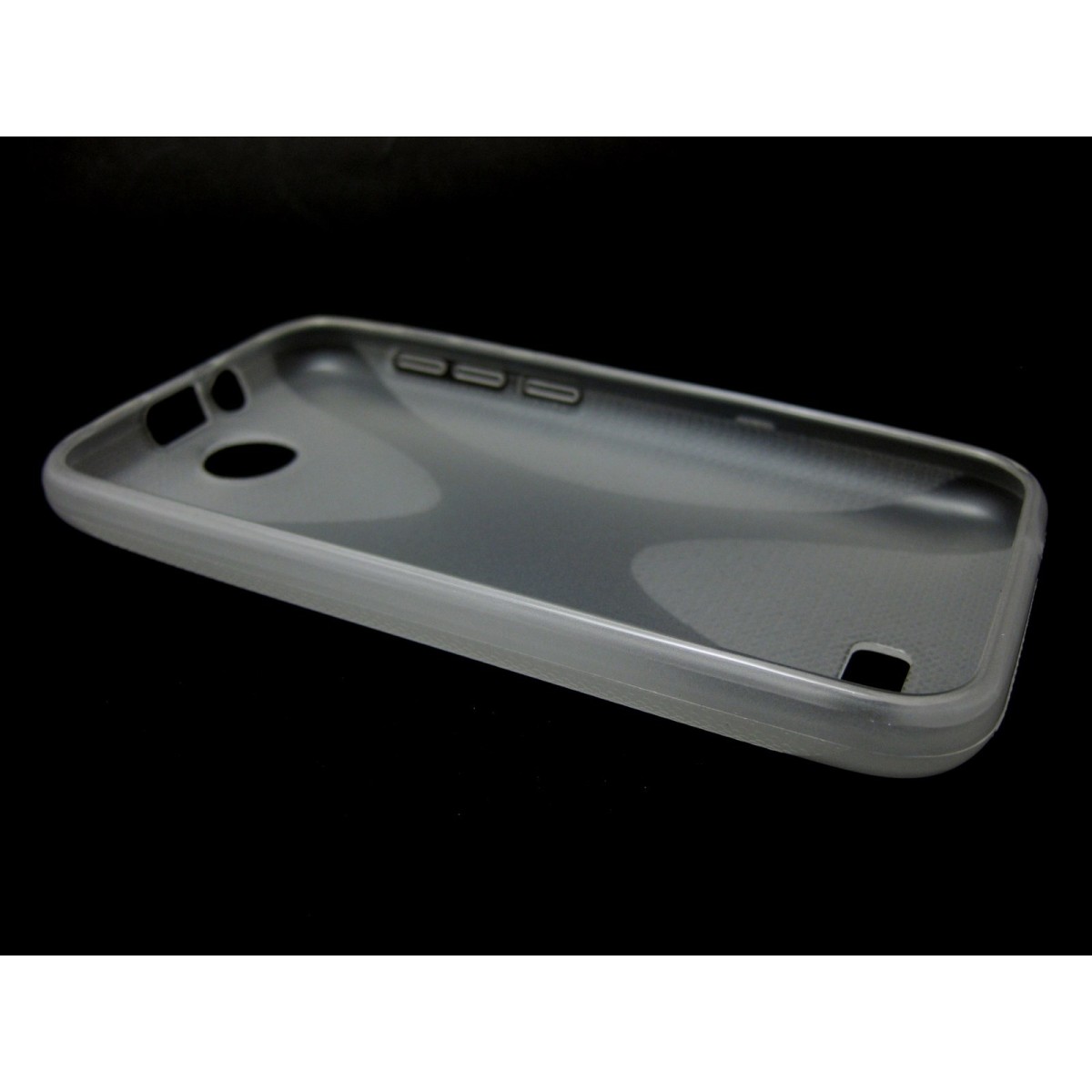 Funda Gel Tpu HTC Desire 310 Modelo X Line Color Transparente
