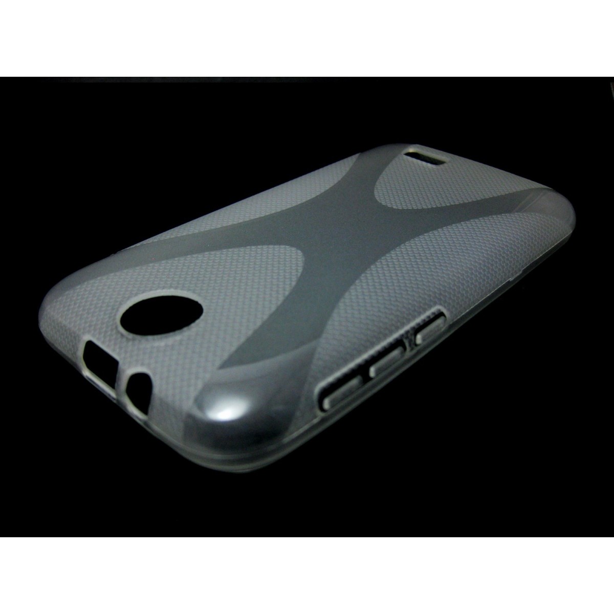 Funda Gel Tpu HTC Desire 310 Modelo X Line Color Transparente