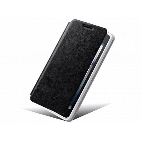 Funda Soporte Piel Negra Mofi para Huawei Ascend Y530