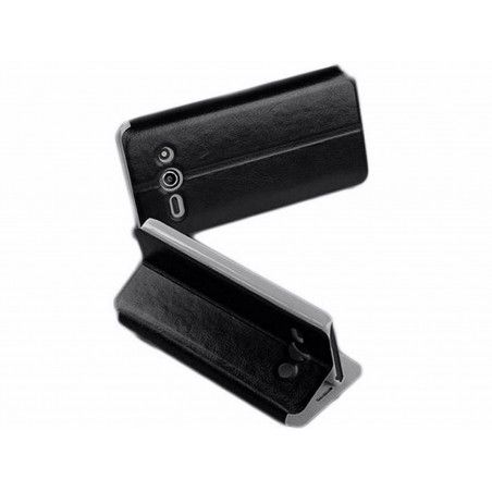 Funda Soporte Piel Negra Mofi para Huawei Ascend Y530