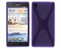 Funda Gel Tpu Huawei Ascend G630 Modelo X Line Color Morada
