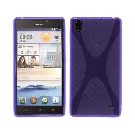 Funda Gel Tpu Huawei Ascend G630 Modelo X Line Color Morada