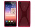 Funda Gel Tpu Huawei Ascend P7 Modelo X Line Color Rosa