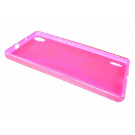 Funda Gel Tpu Huawei Ascend P7 Modelo X Line Color Rosa