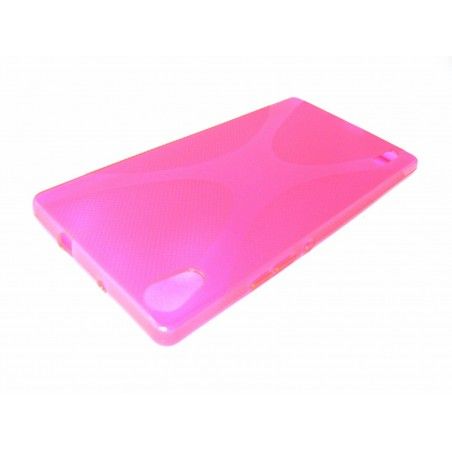 Funda Gel Tpu Huawei Ascend P7 Modelo X Line Color Rosa