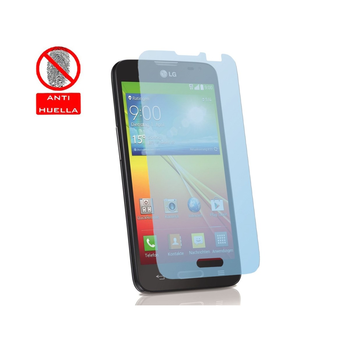 3 X Protector Pantalla Mate Antihuellas (Anti-Glare) Lg L65 D280N / Lg L70 D320N
