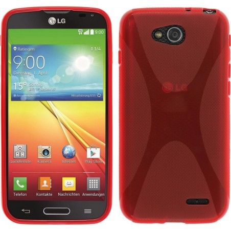 Funda Gel Tpu Lg Optimus L90 D405N  X Line Color Roja