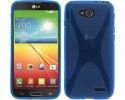 Funda Gel Tpu Lg Optimus L90 D405N  X Line Color Azul