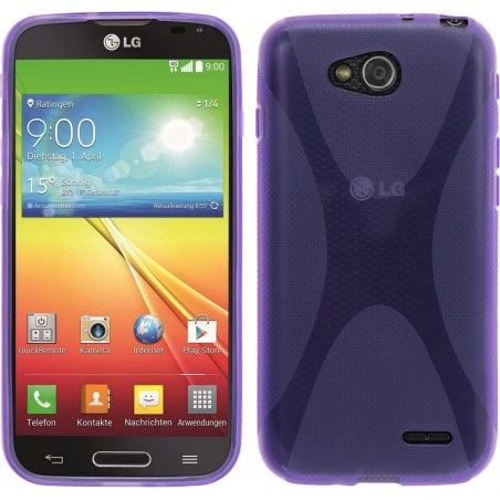 Funda Gel Tpu Lg Optimus L90 D405N  X Line Color Morada