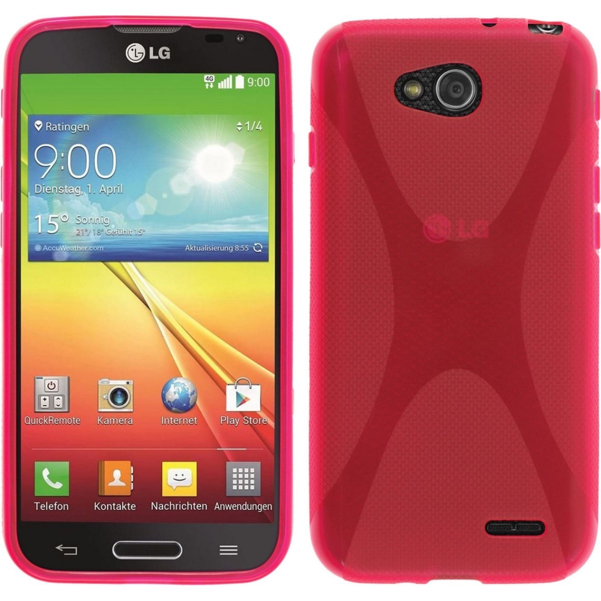 Funda Gel Tpu Lg Optimus L90 D405N  X Line Color Rosa