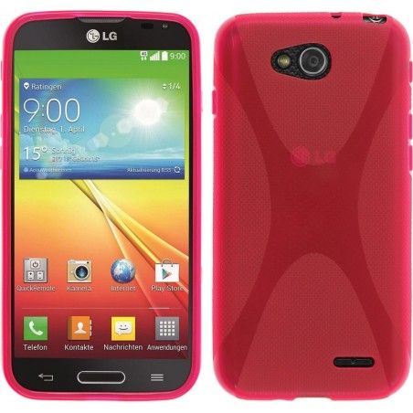Funda Gel Tpu Lg Optimus L90 D405N  X Line Color Rosa