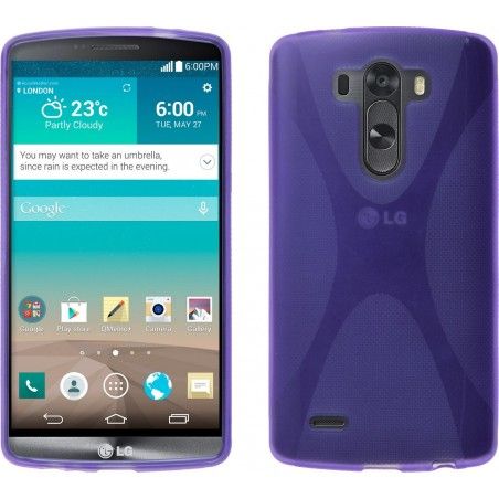 Funda Gel Tpu Lg G3 D855  X Line Color Morada