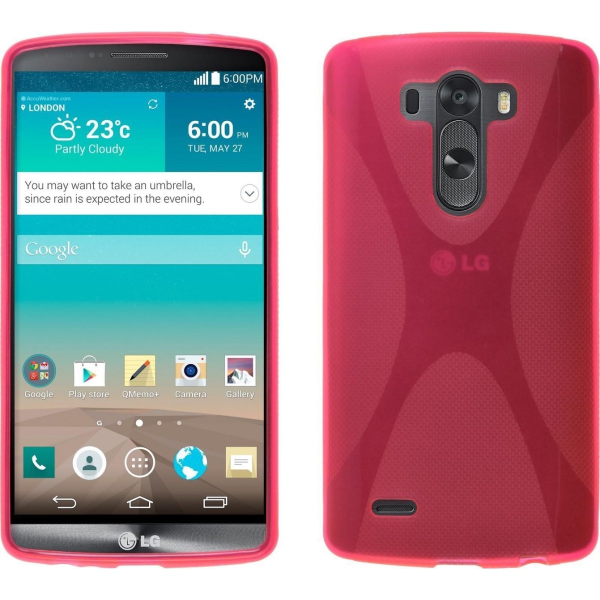 Funda Gel Tpu Lg G3 D855  X Line Color Rosa