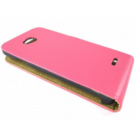 Funda Piel Premium Ultra-Slim Lg Optimus L90 D405N Rosa / Fucsia
