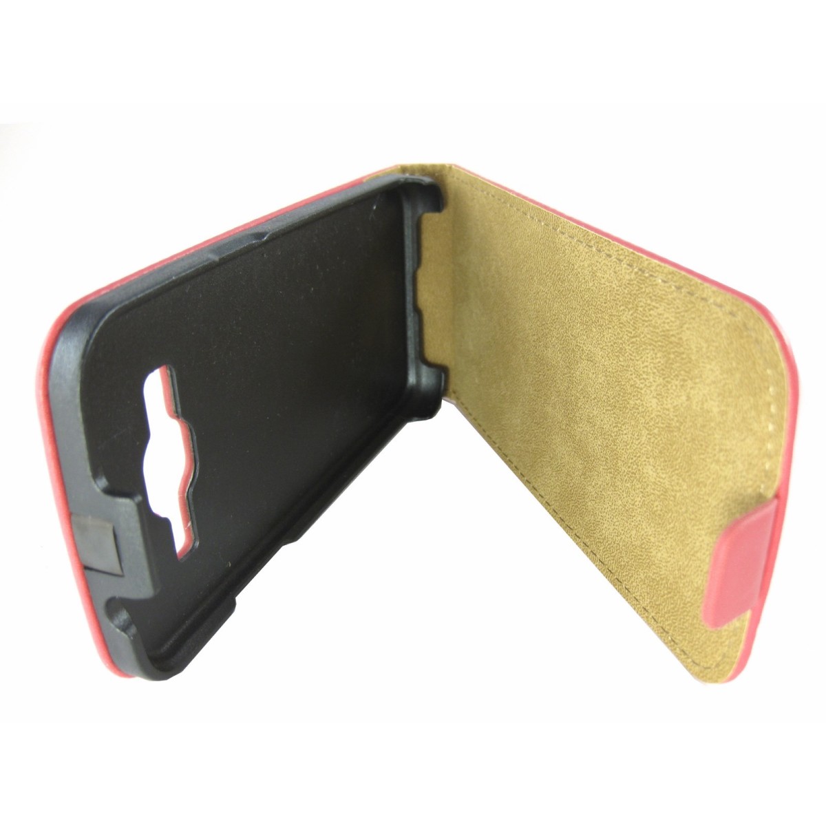 Funda Piel Premium Ultra-Slim Samsung Galaxy Core 4G G386F Lte Roja