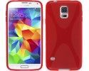 Funda Gel Tpu Samsung Galaxy S5 Mini G800F  X Line Color Roja