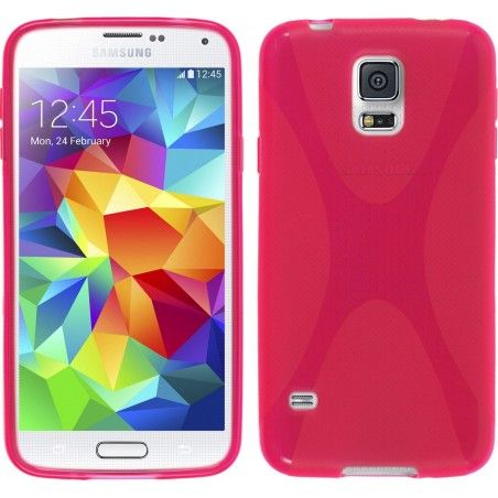 Funda Gel Tpu Samsung Galaxy S5 Mini G800F  X Line Color Rosa