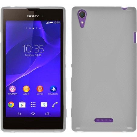 Funda Gel Tpu Sony Xperia T3  X Line Color Blanca