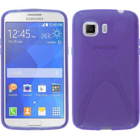 Funda Gel Tpu Samsung Galaxy Young 2 G130H X Line Color Morada