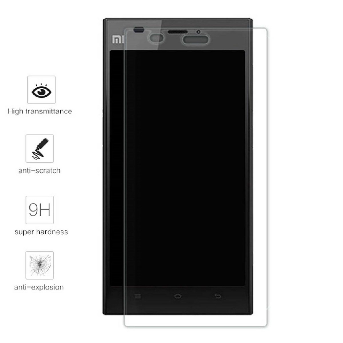 Protector Pantalla Cristal Templado para Xiaomi Mi3 / M3 Vidrio