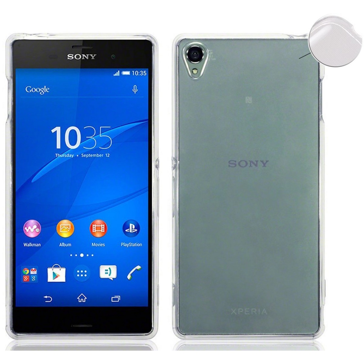 Funda Gel Tpu Fina Ultra-Thin 0,3mm Transparente para Sony Xperia Z3