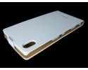Funda Piel Premium Ultra-Slim Sony Xperia T3 Blanca