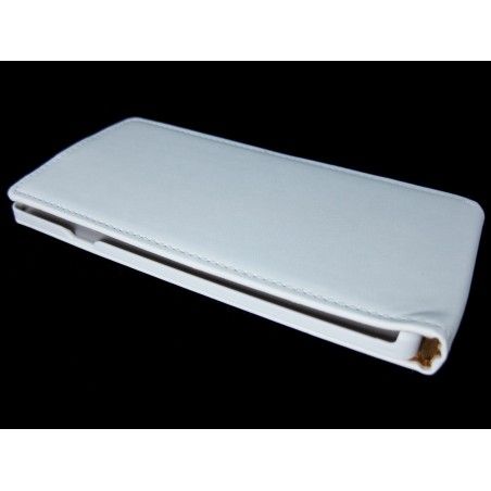 Funda Piel Premium Ultra-Slim Sony Xperia T3 Blanca