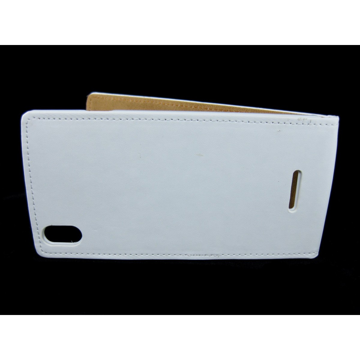 Funda Piel Premium Ultra-Slim Sony Xperia T3 Blanca