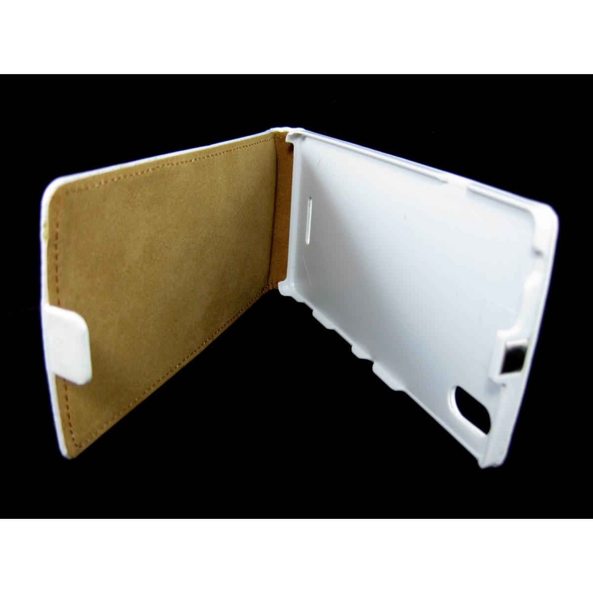 Funda Piel Premium Ultra-Slim Sony Xperia T3 Blanca