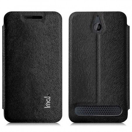 Funda Soporte Piel Texturizada Negra Imak para Sony Xperia E1