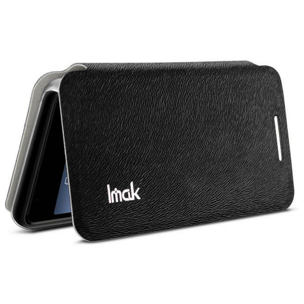 Funda Soporte Piel Texturizada Negra Imak para Sony Xperia E1