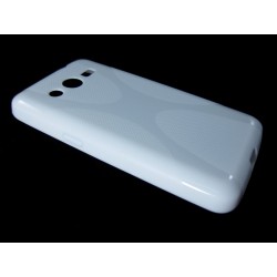 Funda Gel Tpu  Samsung Galaxy Core 4G G386F X Line Color Blanca 2
