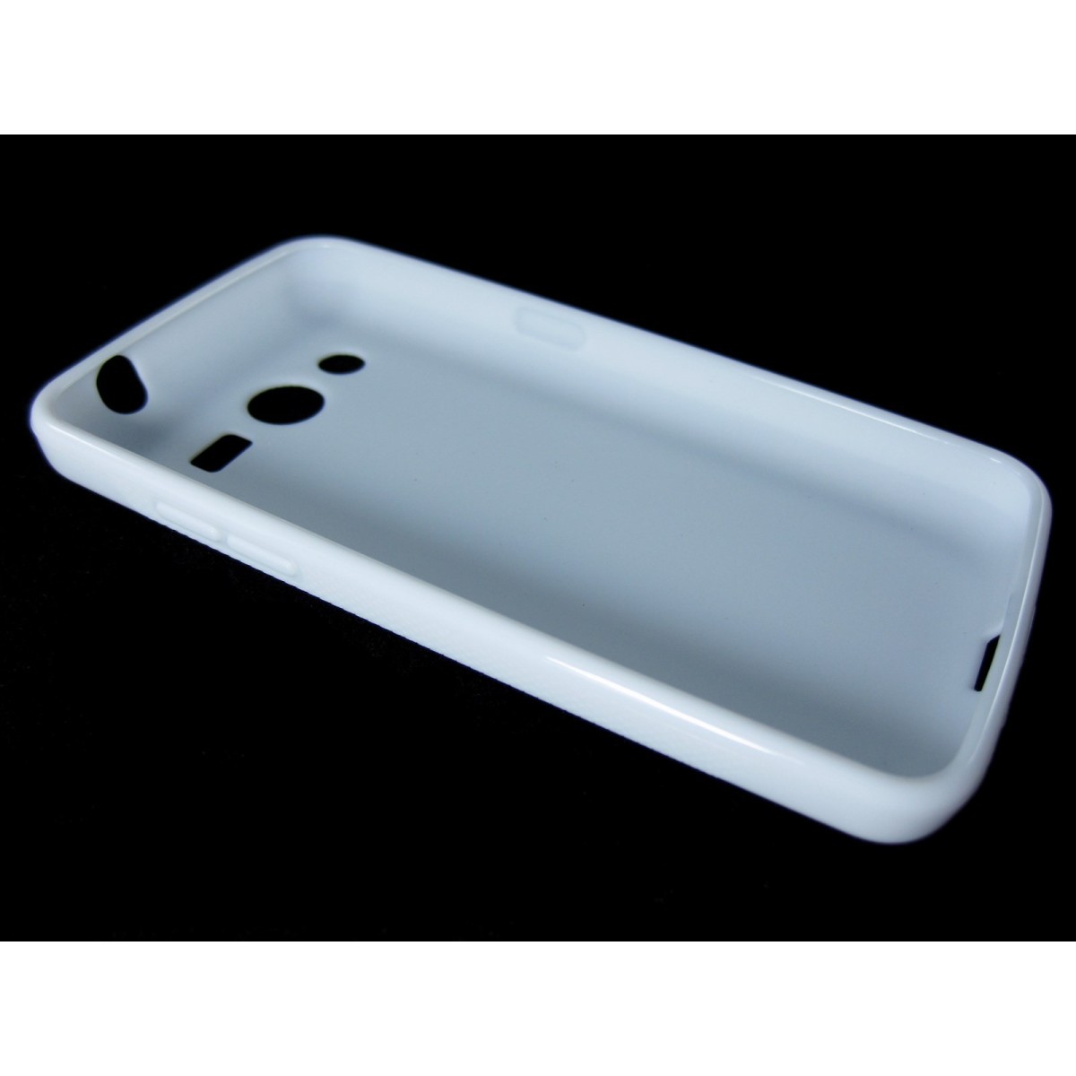 Funda Gel Tpu  Samsung Galaxy Core 4G G386F X Line Color Blanca