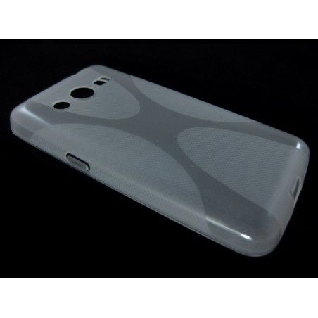 Funda Gel Tpu  Samsung Galaxy Core 4G G386F X Line Color Transparente