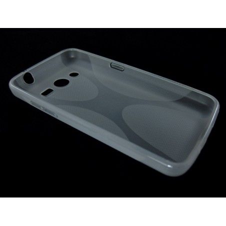 Funda Gel Tpu  Samsung Galaxy Core 4G G386F X Line Color Transparente