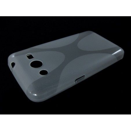 Funda Gel Tpu  Samsung Galaxy Core 4G G386F X Line Color Transparente
