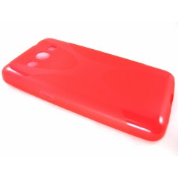 Funda Gel Tpu  Samsung Galaxy Core 4G G386F X Line Color Roja 2
