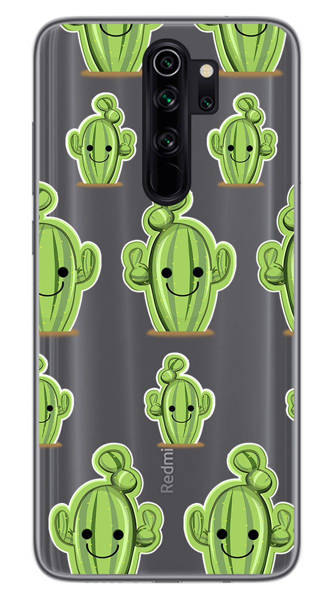 Funda Gel Transparente para Xiaomi Redmi Note 9 diseño Cactus Dibujos